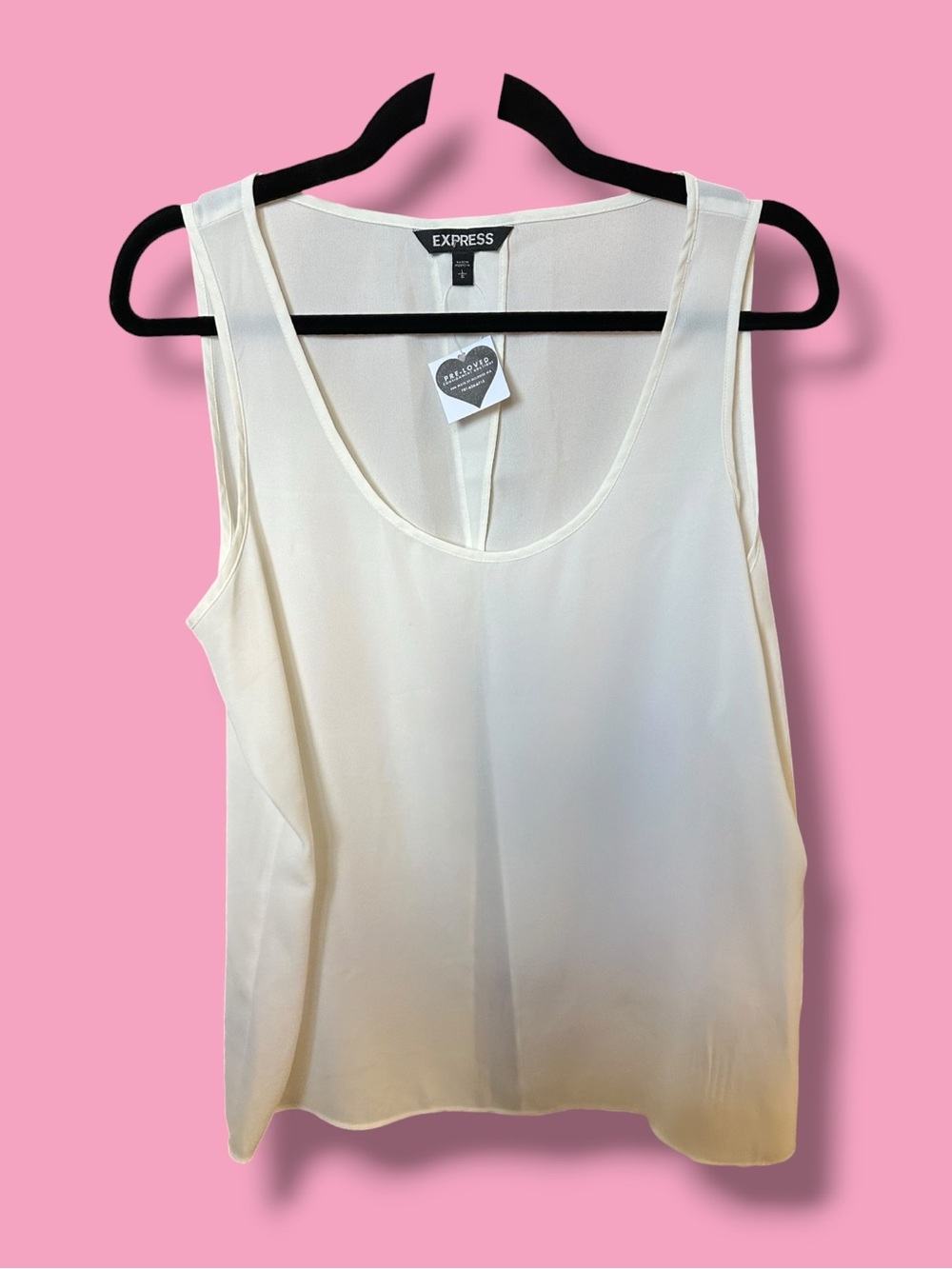 Express Cream Scoop Neck Sleeveless Camisole